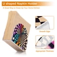 thumbnail image 5 of Yayeee Napkin Holder for Table Set of 2 Kitchen Paper Tissue Organization, Beige Wavy Plaid, 5 of 8