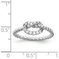 thumbnail image 5 of Sterling Silver Cheryl M Rhodium-Plated Cz Knot Ring (Size 7) Made In China qcm192-7, 5 of 5