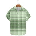 thumbnail image 2 of yillto Men Big and Tall Shirts Button down Short Sleeve Summer Beach Vacation Lightweight Plaid Tee, 2 of 5