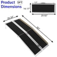 thumbnail image 3 of Royalbelle 5FT Portable Wheelchair Ramp, Non-Slip Aluminum Folding Handicap Ramp, 3 of 7