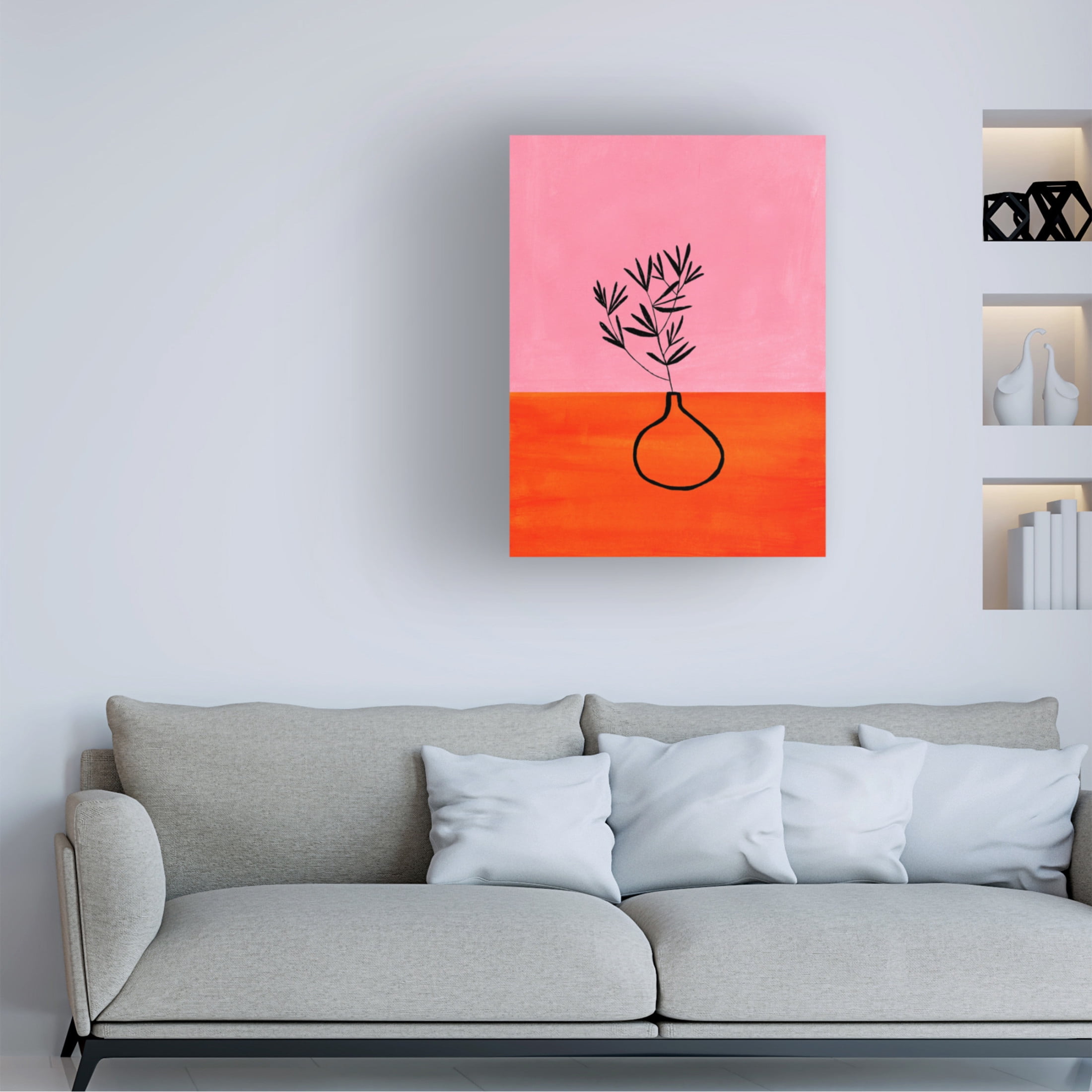 Trademark Fine Art Ejaaz Haniff  Pink Mango Vase Canvas Wall Art