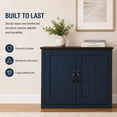 thumbnail image 5 of Aukfa 40" Farmhouse Accent Storage Cabinet, Solid Pine Wood Frame,Storage Organizer for Entryway & Living Room,Blue, 5 of 7