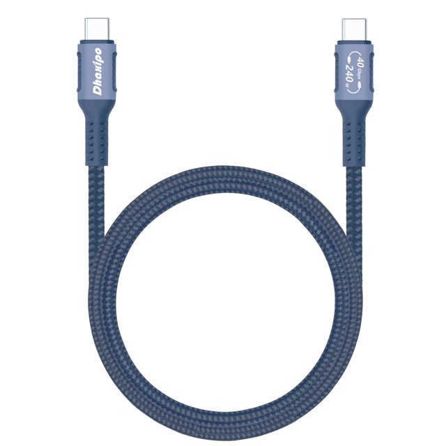 Cable de alimentación Dhaxipo USB 4 Thunderbolt 4/3 240 W/100 W 0,9 m
