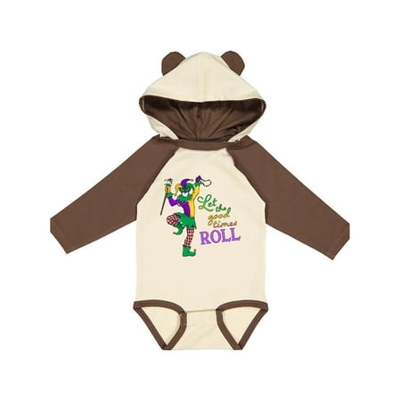 

Inktastic Let the Good Times Roll mardi gras jester Gift Baby Boy or Baby Girl Long Sleeve Bodysuit
