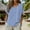 Blue plus size tunic tops a1, variant on MORESEC Women Cotton Linen Plus Size Short Sleeve Plaid Tunic Tops Round Neck Casual Loose Tee Shirts Summer Vacation Beach Clothes, Yellow L