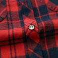 thumbnail image 6 of NAFUU Mens Dress Shirts Fashion Men's Autumn Winter Casual Party Long Sleeved Plaid Lapel Comfortable Thick Warm Flannel Shirt With Pockets Stretch Dress Shirt, 6 of 7