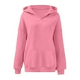 thumbnail image 5 of Chiccall Women's Hoodies Casual Solid Pullover Sweatshirts Oversized Loose Fit Fall Blouse Tops, 5 of 5