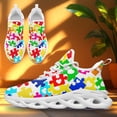 thumbnail image 5 of Coolcustomize Wide Width Sneakers for Women, Colorful Puzzle Print Low-Top Lace-Up Running Shoes with Cushioned Sole, Round Toe Casual Streetwear Gym Shoes, Fashion Trendy Lightweight Sport Shoes, 5 of 5