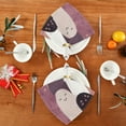 thumbnail image 4 of 4 Pack 20'' x20" Satin Table Napkins Dinner Napkins for wedding Party Decoration events Smiling Ghost, 4 of 6