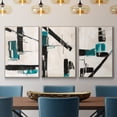 thumbnail image 2 of Geometry Notes I - Framed Premium Gallery Wrapped Canvas L Frame 3 Piece Set - Ready to Hang, 2 of 9
