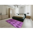 thumbnail image 4 of Ahgly Company Indoor Square Patterned Dark Magenta Purple Area Rugs, 5' Square, 4 of 6