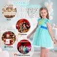 thumbnail image 4 of Marendyee Girls Cute Kitties Tulle Dress with Flutter Sleeves Cat Dress Movie Character up Outfits for Christmas, 4 of 16