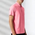 thumbnail image 6 of Men's Casual Summer Beach T Shirts Men's Short Sleeve Casual Loose Fashion Ice Silk Seamless Stretchy Button T Shirts Comfortable Breathable, 6 of 6