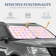thumbnail image 3 of Kdxio Heart Buffalo Plaid Print 2-Piece Sun Shade Front Windshield - Foldable Car Front Window Sunshades For Most Sedans Suv Truck, 3 of 6
