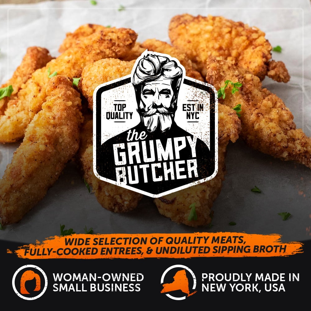 Grumpy Butcher Breaded Chicken Breast Tenders Fully Cooked, 4 ct, 3 lb each (Frozen)