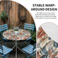 thumbnail image 2 of Boho Floral Round Tablecloth for 36-44 Inch Tables,Fitted Table Cover with Elastic Edge,Farmhouse Vintage Red Blue Flower Plant Waterproof Outdoor Table Cloth Protector for Patio Garden Dinner Picnic, 2 of 9