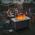 thumbnail image 6 of Propane Fire Pit Table 44 Inch, 50000BTU Rectangle Fire Table with Cover & Rain Cover, Sturdy Steel and Iron Fence Surface, Companion for Your Garden, 6 of 8