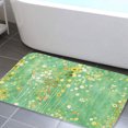 thumbnail image 3 of Colorful Gree Flannel Bath Mat 16x24 Inches, Soft Absorbent Non-Slip Bathroom Rug, Machine Washable Floor Mat for Shower, 3 of 6