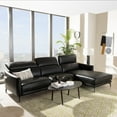 thumbnail image 6 of Baxton Studio Paige Modern and Contemporary Light Grey Leather Right Facing Chaise 2-Piece Sectional Sofa, 6 of 11
