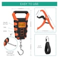 thumbnail image 5 of 50Kg/10g Digital Fishing Scale With Fish Grip Ruler Waterproof Scales For Luggage Travel Weighing Steelyard Hanging Scale ,Reliability, 5 of 7