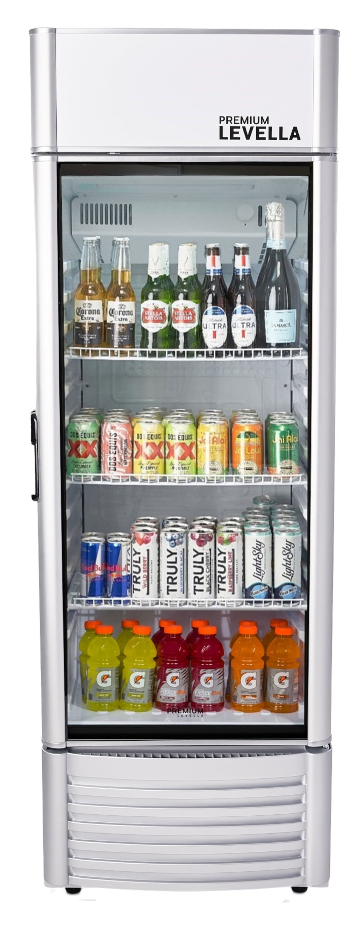 6.5 cu. ft. Single Door Commercial Refrigerator Beverage Cooler in Gray