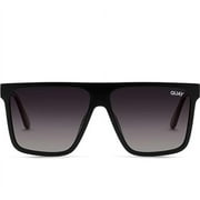Quay Australia Nightfall Split Shield Sunglasses Black Smoke Polarized