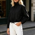thumbnail image 5 of Njagoc3 Womens Oversized Funnel Neck Bomber Puff Jacket Windproof Waterproof Lightweight Shacket Spring Fall Outerwear, 5 of 6