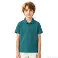 thumbnail image 2 of Fozruso Boys Collared Shirt School Uniform Kids Soft Breathable Classic Button Closure Shirt for School and Daily wear, 2 of 7