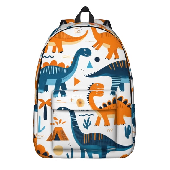 Cute Dinosaur Pattern Backpack for School,Cute School Bag,Schoolbag with Adjustable Shoulder Straps & Padded Back,15.7"x11.8"x5.5"