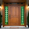 thumbnail image 2 of PRETXORVE St Patricks Day Decorations, St. Patrick's Day Irish Holiday Porch Sign Welcome Home Door Curtain Decoration Door Hanging Painting Hanging Flag Decoration, 2 of 9