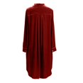 thumbnail image 6 of Riforla Red Golden Velvet Shirt Dress Christmas Velvet Dress Evening Dress Party Dress for Women Dresses for Women Red XL, 6 of 6