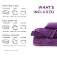 thumbnail image 4 of Regency Heights King/Cal King Size Comforter Sets, Velvet Bedding Comforter Set for All Seasons, Purple Bedding Set with Decor Pillow, 4-Piece, 4 of 10