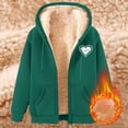 thumbnail image 2 of Bovemsi Sweatshirt for Women Fashionable And Casual Fleece Lined Thickened Warm Hooded Zip Up Hoodie, 2 of 3