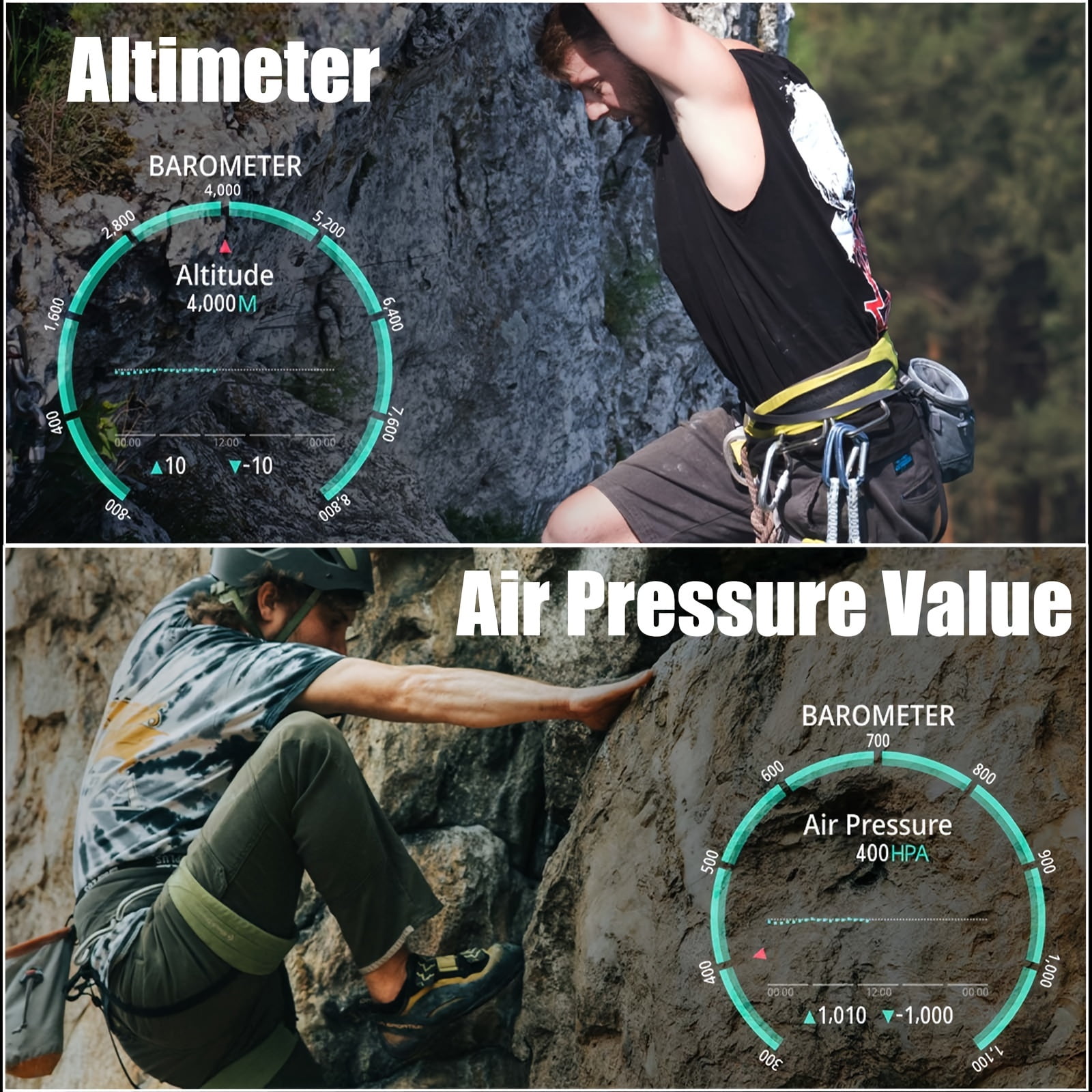 VOPOCO KC86 Smart Watches for Men, 1.43'' AMOLED Touch Screen Rugged Smartwatch with LED Flashlight Compass Altitude, 1ATM Waterproof Outdoor Sport Watch for Android iOS, 1pc, Orange