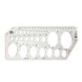 thumbnail image 1 of Seitruly Escala de regla transparente Reglas portátiles Plantilla de herramienta de medición multifuncional Suministro de círculo de dibujo para Kits de experimentos de química Oval, 1 of 6