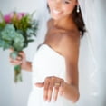 thumbnail image 4 of Thin Wedding Band Set for Women Sterling Silver CZ Eternity Bands Stackable by Ginger Lyne, 4 of 6