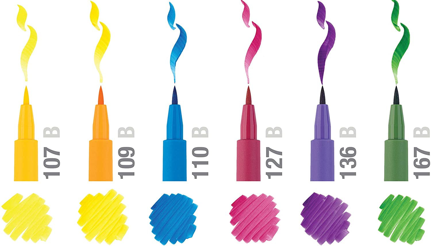 Faber-Castell - PITT Artist Brush Pen Set - 6-Color Shades of Blue