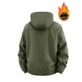 thumbnail image 4 of NTACZA Hooded Mens Jackets Green Work Fleece Lined Jacket Zip Up Heavyweight Cargo Coats Winter Coats for Men L, 4 of 9