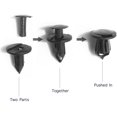 thumbnail image 3 of GHSDFBB Car Clips-100 Pieces Universal Nylon Plastic Fastener Push Type Fender Retainer Pins Rivets Bumper Clips, 8mm, 3 of 6