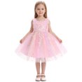 thumbnail image 5 of IBTOM CASTLE Toddler Girl Birthday Butterfly Dress Sequins Flower Girl Dress Tulle Tutu Formal Party Dress, Star Sequins Pageant Wedding Dress 3-4T Pink, 5 of 7