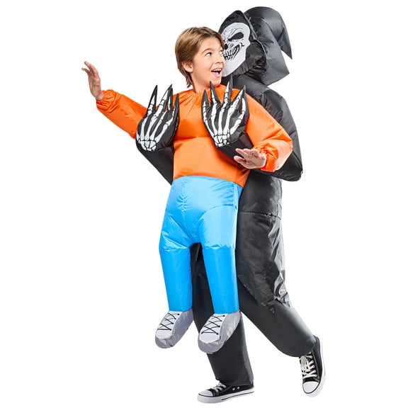 Rubies Grim Reaper Abduction Inflatable Costume for Kids, Unisex One Size