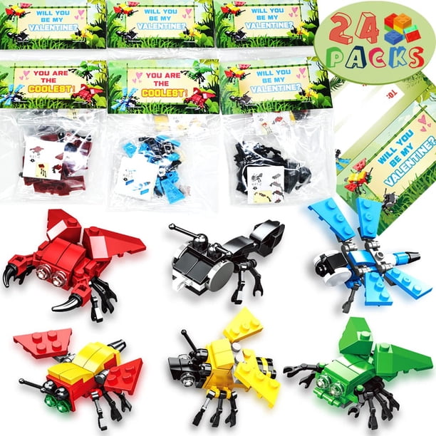 Building Blocks WODMAZ Insect, 24 paquetes para niños, San Valentín