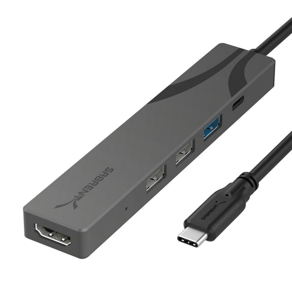 SABRENT Multi-Port USB-C Hub with Power Delivery and HDMI Out, 3 USB A Ports [HB-SHPU]