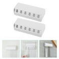 thumbnail image 3 of MasteelfCA 2pcs Wall Toothbrush Holder Toothbrush Organizer 6-hole Hanging Storage Shelf, 3 of 7