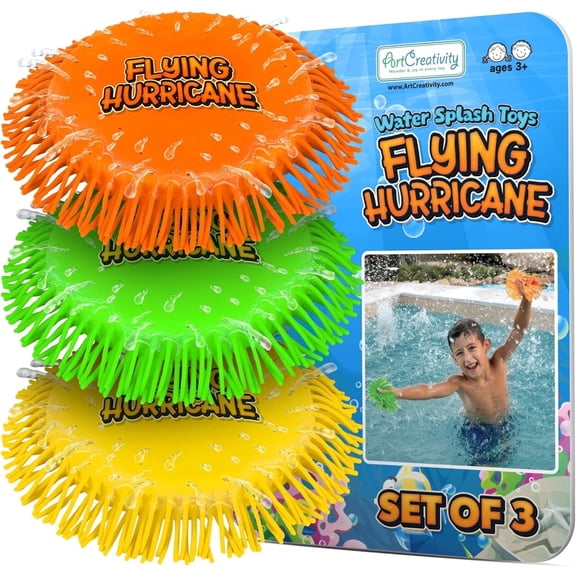 ArtCreativity Splash Water Frisbees for Kids, Set of 3, 7 Inch