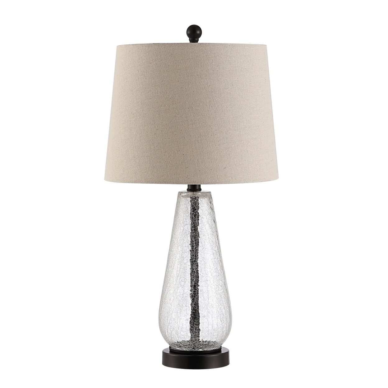 Safavieh Naila 15" 1- Light Modern Table Lamp with Clear Glass White Transitional Shades