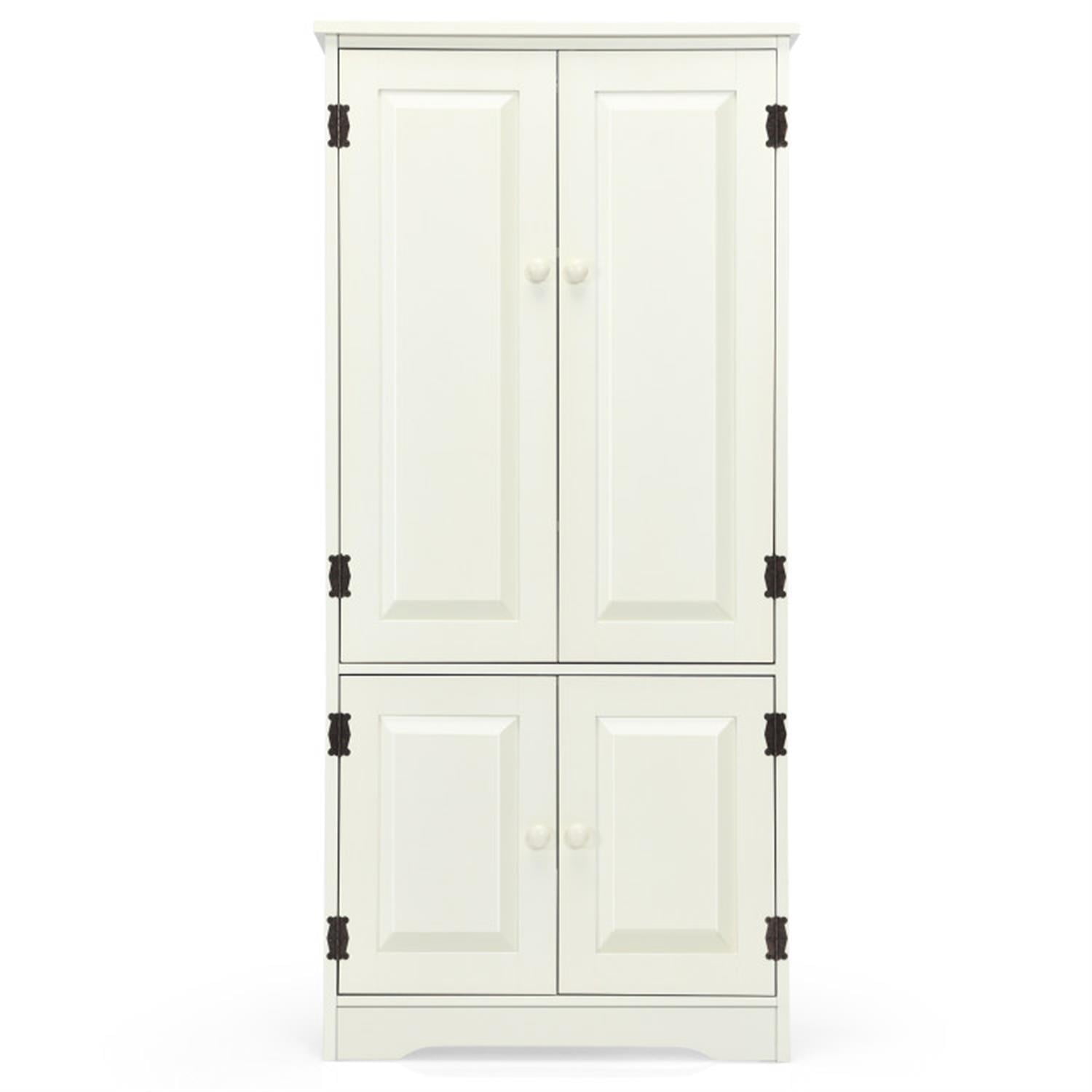 Demi Bonn 49" Accent Storage Cabinet, Bathroom Cabinet, Pantry Cabinet with Adjustable Shelves, White
