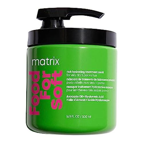 Matrix Rich Hydrating Treatment Mask for Very Dry and Porous Hair, With Avocado Oil and Hyaluronic Acid, Food For Soft, 500 ml