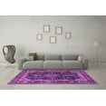 thumbnail image 3 of Ahgly Company Indoor Round Persian Purple Traditional Area Rugs, 4' Round, 3 of 4