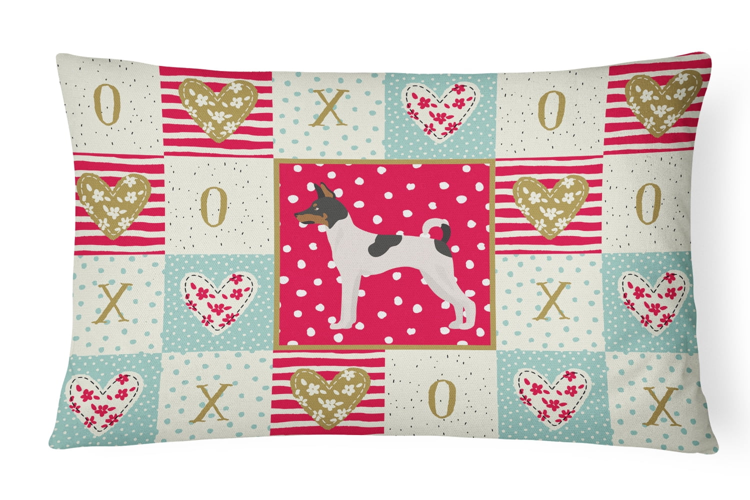 Toy Fox Terrier Love Canvas Fabric Decorative Pillow Walmart Com Walmart Com